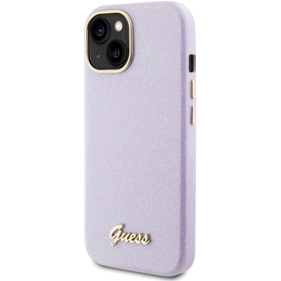 Guess Glitter Full Wrapped Glossy Case With Vintage Script Logo Θήκη Προστασίας Από Σιλικόνη – Iphone 15 (glitter Lilac –  Guhcp15spgmcsl) image 6