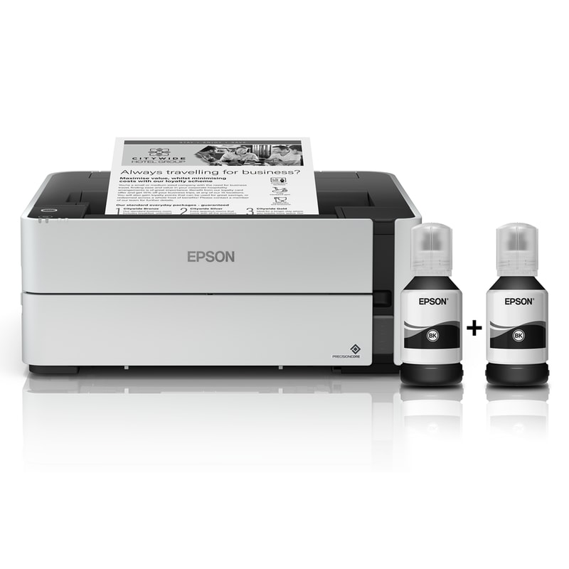 Epson EcoTank M1170 Ασπρόμαυρος Εκτυπωτής inkjet A4 με WiFi, Ethernet, Duplex Print (C11CH44402)