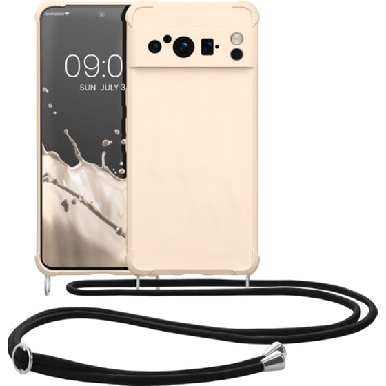 Θήκη Google Pixel 8 Pro - KWmobile Matte με Λουράκι - Cream image 1