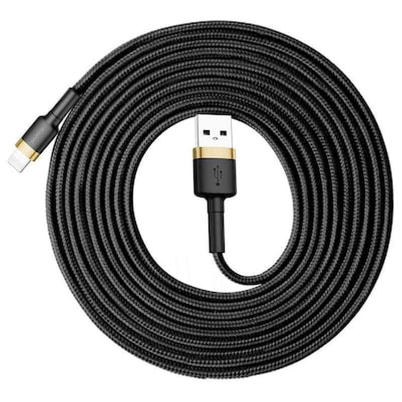 Καλώδιο δεδομένων Baseus Cafule Usb to Lightning 2A 3m - Gold/Black
