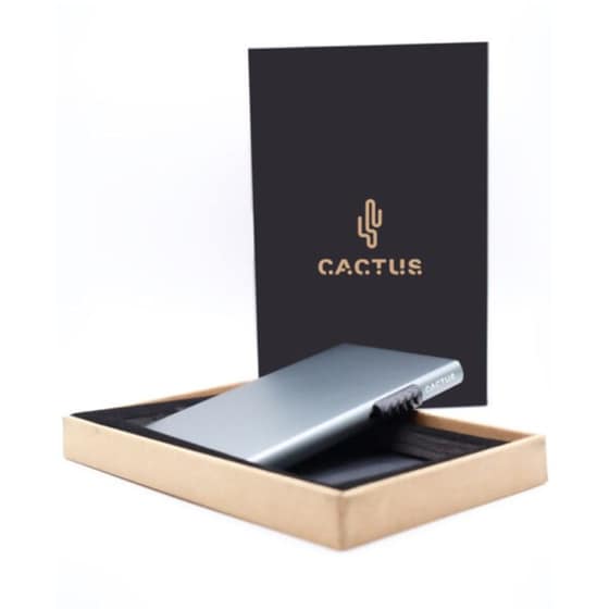 Καρτοθήκη Cactus Μεταλλική RFID Γκρι image 1