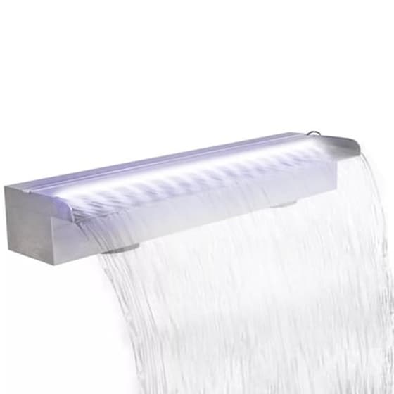 Vidaxl Σιντριβάνι Πισίνας Ορθογώνιο Με Led 60 Εκ. Από Ανοξείδωτο Ατσάλι image 0