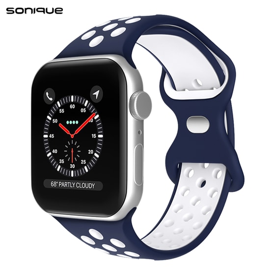 Λουράκι Sonique Σιλικόνης Sonique Sport Για Apple Watch 38/40/41mm Μπλε Σκούρο / Λευκό image 0