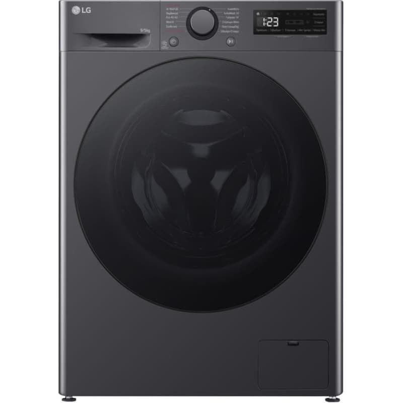 LG LG D2R5009TSMB Slim 9kg/5kg AI DD , Ατμού, TurboWash 360 1.200 Στροφές με NFC Ανθρακί Πλυντήριο Στεγνωτήριο Ρούχων