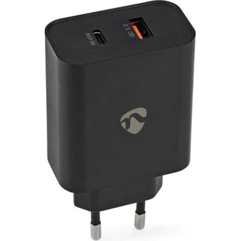 Φορτιστής Nedis Χωρίς Καλώδιο USB-A και USB-C 65w Quick Charge 3.0 – Μαύρο