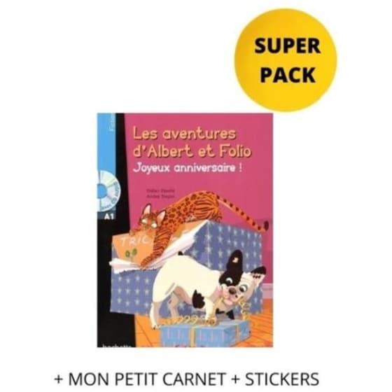 Albert et Folio Joyeux Anniversaire Super Pack (+ mon Petit Carnet + Stickers) image 0