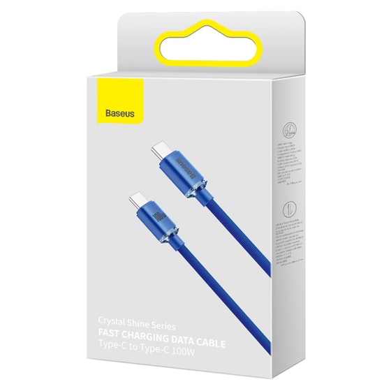 Καλώδιο δεδομένων Baseus Crystal Shine Series Usb-C to Usb-C 100W 1.2m - Blue image 6