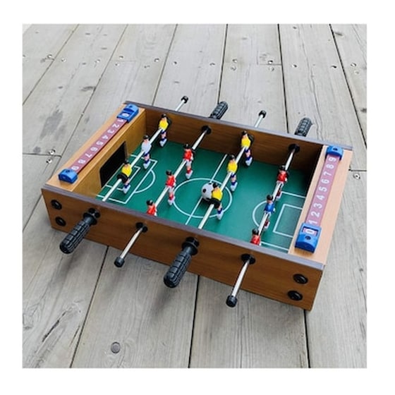 Ξύλινο Επιτραπέζιο Ποδοσφαιράκι με 4 Σειρές 51x51x10cm image 4