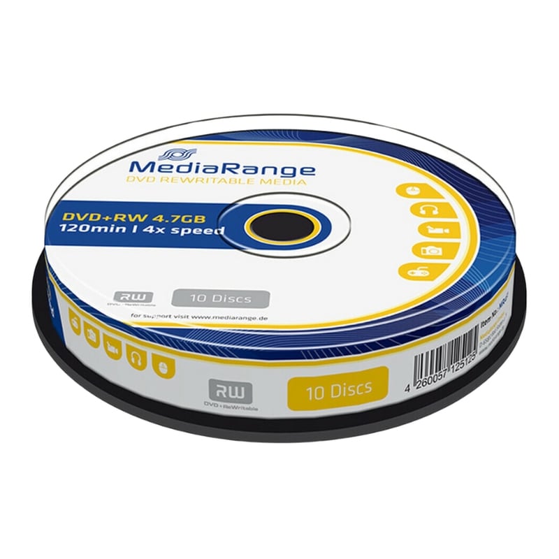MEDIARANGE Δίσκοι CD/DVD MediaRange DVD+RW 4.7GB 10τμχ