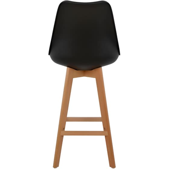 Σκαμπό Μπαρ Polihome Fiona Ξύλινη 47.5x57x104.5cm 4Τμχ - Μαύρο image 1