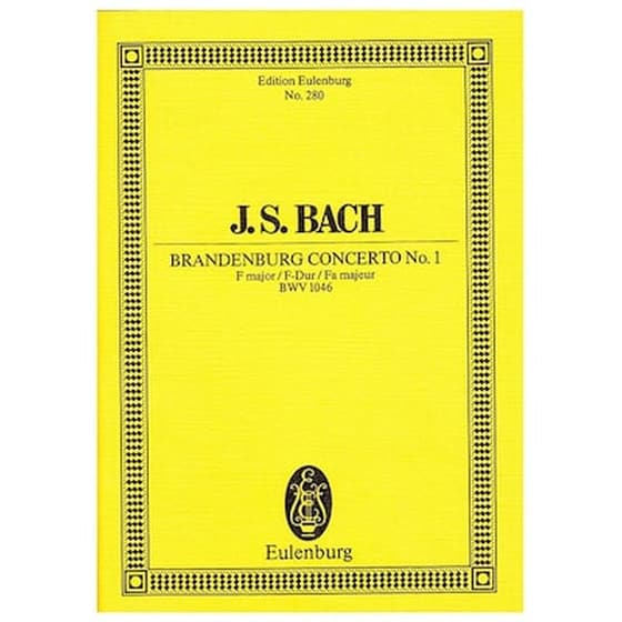 Βιβλίο Για Σύνολα Editions Eulenburg Bach - Branendnburg Concerto In F Major Nr.1 Bwv1046 [pocket Score] image 0
