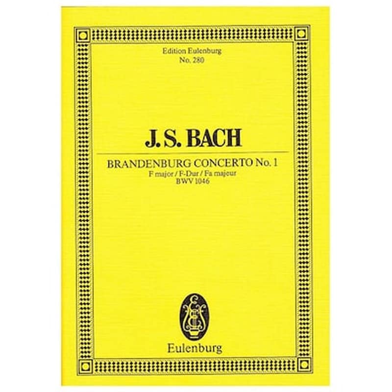 EDITIONS EULENBURG Βιβλίο Για Σύνολα Editions Eulenburg Bach - Branendnburg Concerto In F Major Nr.1 Bwv1046 [pocket Score]