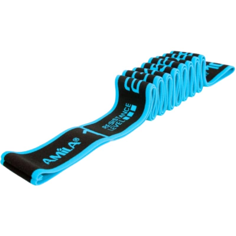 Λάστιχο Αντίστασης Amila Multi Loop Band Σκληρό 112x5 cm - Μαύρο/Γαλάζιο