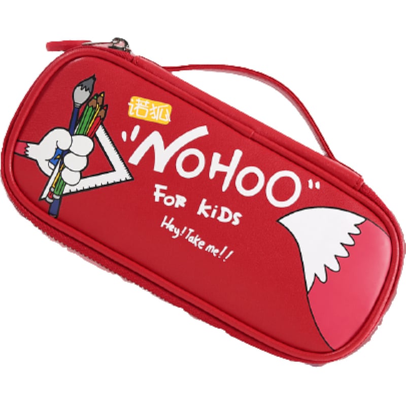 NOHOO Κασετίνα Οβάλ Nohoo Μονή Κόκκινο