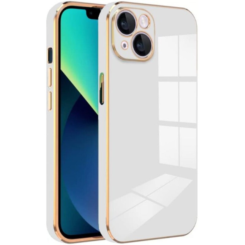Θήκη Apple iPhone 14 - Bodycell Gold Plated - White