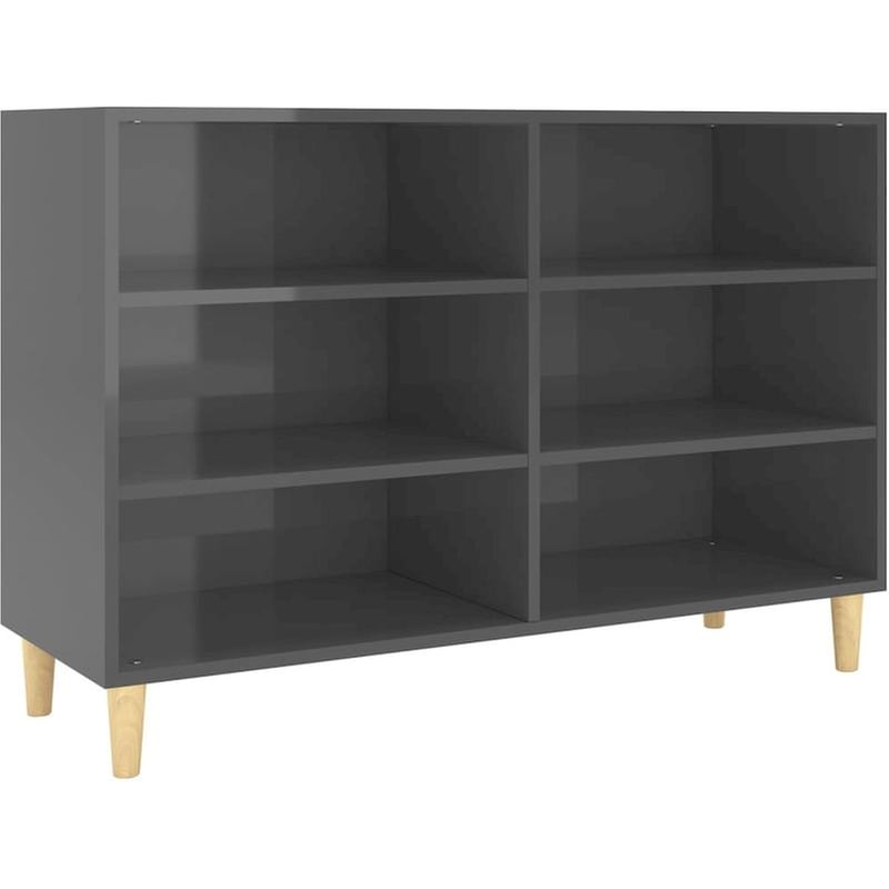 VIDAXL Βιβλιοθήκη VidaXL από Μοριοσανίδα 103.5x35x70 cm - Γκρι