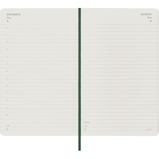 Ημερολόγιο Ημερήσιο Moleskine 2025 12M Large Myrtle Green Soft image 4
