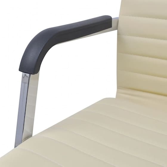 Vidaxl Vidalxl Καρέκλα Γραφείου Κρεμ 55 X 63 Εκ. Από Συνθετικό Δέρμα image 5