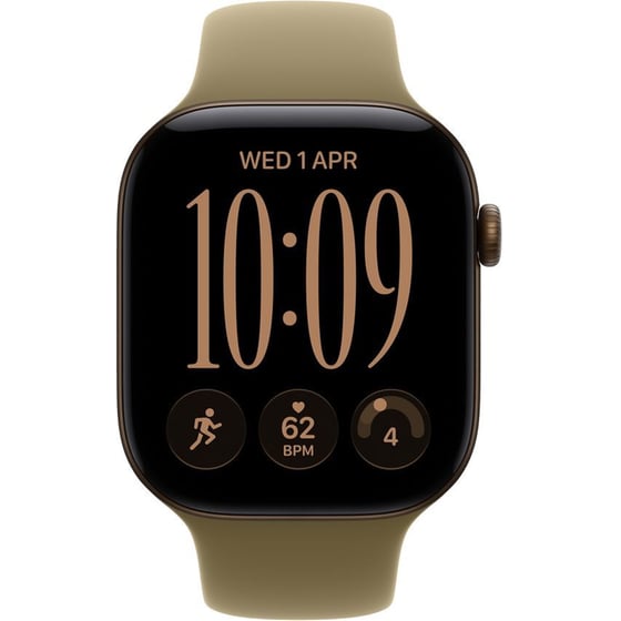 Apple Watch Series 12 GPS + Cellular 46mm Dark Bronze Aluminium Case with Olive Sport Band - M/L image 2