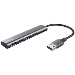 USB Hub Trust Halyx 24947 USB 3.2 Type-A με  4 θύρες - Ασημί