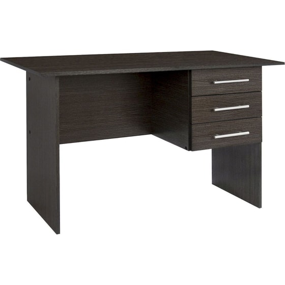 Γραφείο με Συρτάρια ArteLibre Erytropous από Μοριοσανίδα/Μελαμίνη 120x60x76cm - Μαύρο Καφέ image 0