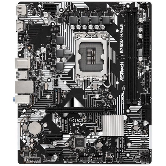 Asrock B760M-H/M.2 Intel B760 Micro ATX με Socket Intel 1700 image 0