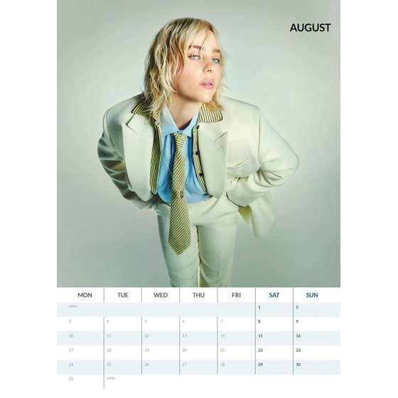 Billie Eilish 2026 Calendar A3 image 1
