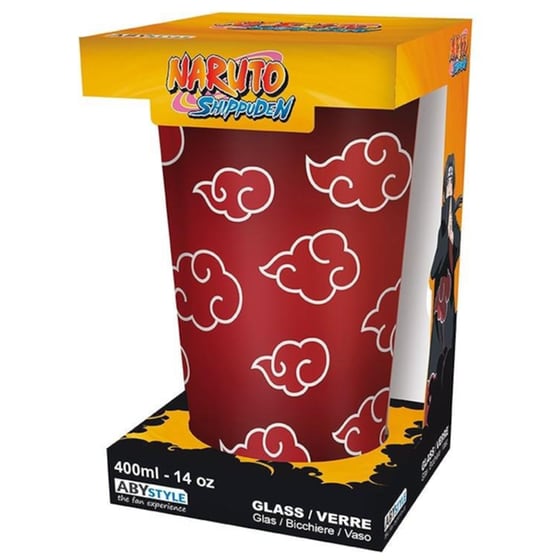 Ποτήρι Abystyle Naruto Shippuden Akatsuki Γυάλινο 400 ml - Κόκκινο image 1
