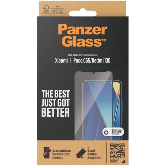Προστατευτικό οθόνης  Poco C65/Redmi 13 C - PanzerGlass Ultra-Wide Fit image 1