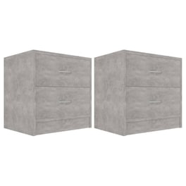 Κομοδίνο Vidaxl Από Μοριοσανίδα 2τμχ 40x30x40 cm - Γκρι Σκυροδέματος