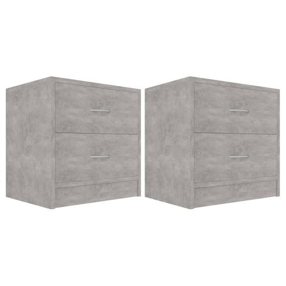 Κομοδίνο Vidaxl Από Μοριοσανίδα 2τμχ 40x30x40 cm - Γκρι Σκυροδέματος image 0