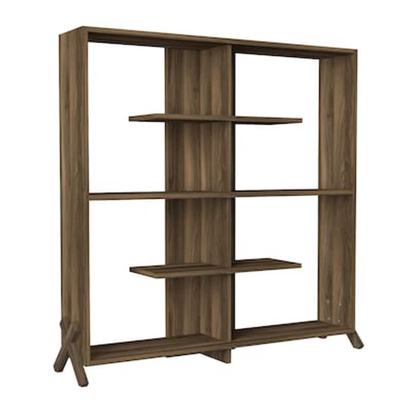 ESMARKET Βιβλιοθήκη ArteLibre Kos Μοριοσανίδα 112x115 cm - Καφέ