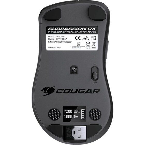 Cougar Surpassion RX Gaming Ενσύρματο & Ασύρματο Ποντίκι Μαύρο image 8