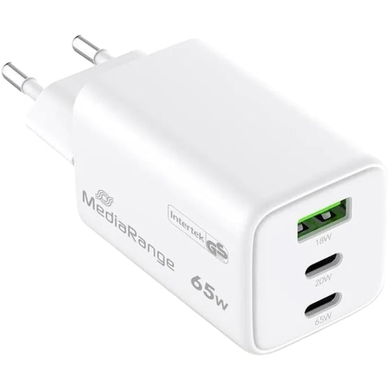 Φορτιστής Πρίζας Mediarange MRMA116-2 65W - White image 0