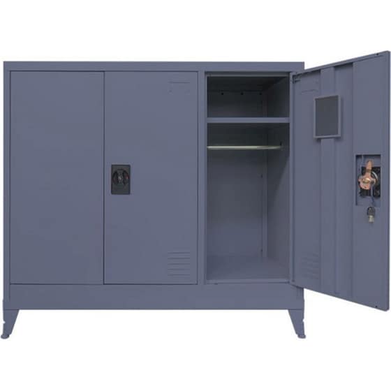 Ντουλάπα Steelen Τρίφυλλη Μεταλλική 115x45x101 cm - Ανθρακί image 3