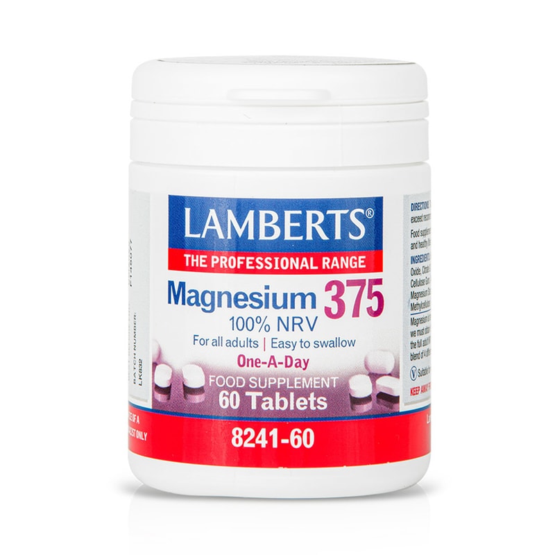 LAMBERTS Συμπλήρωμα Διατροφής Lamberts Magnesium 375 - 60 Ταμπλέτες