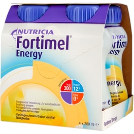 Ειδικό Συμπλήρωμα Διατροφής Nutricia Fortimel Energy Βανίλια - 4 τεμάχια x 200ml