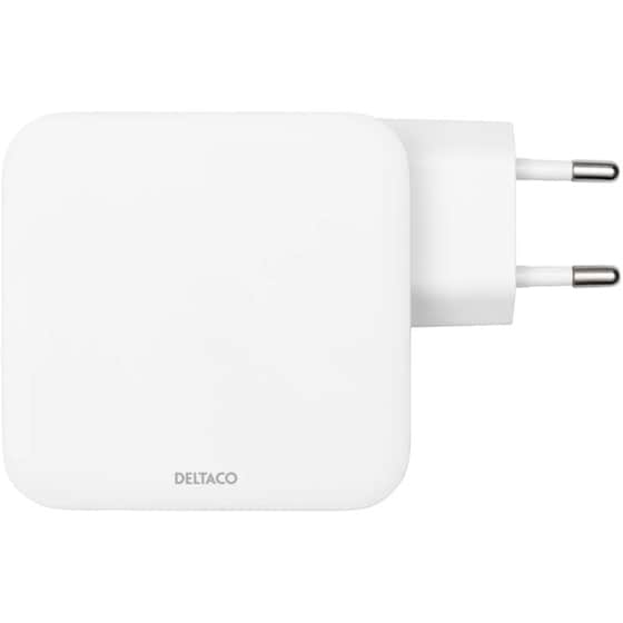 Φορτιστής Πρίζας Deltaco USB-C Wall Charger 2x USB-C 100W - White image 2