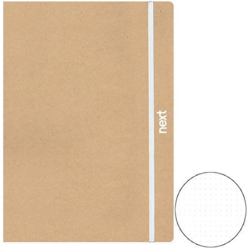 Τετράδιο NEXT Β5 Μπεζ Eco Dots με Λάστιχο (1 Τεμάχιο)