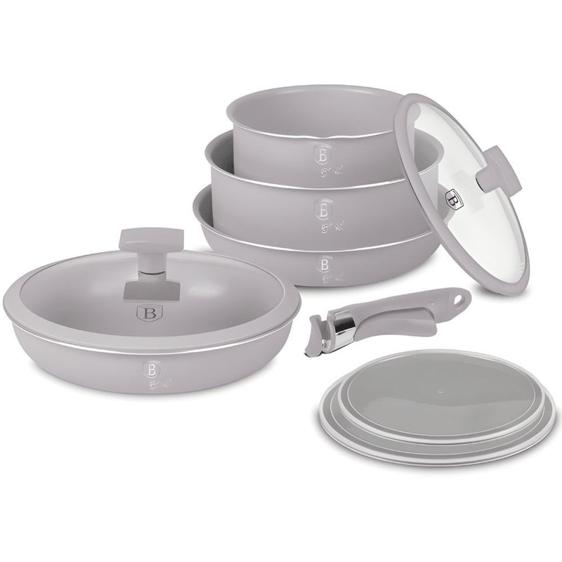 Σετ Μαγειρικά Σκεύη BERLINGER BH-8255 9 τμχ Γκρι BERLINGER HAUS