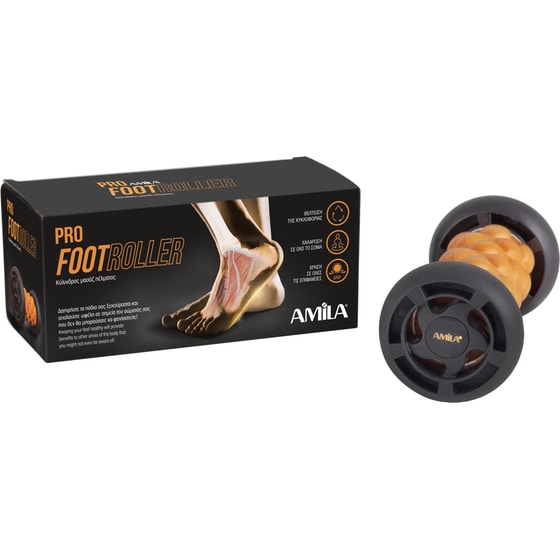Foam Roller Amila Foot Massage Pro 96817 από EVA 7.5x16 cm - Πορτοκαλί image 1