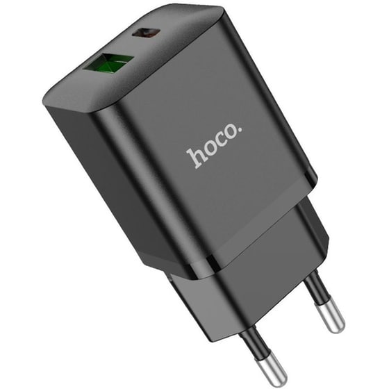 Φορτιστής Πρίζας Hoco N28 Founder USB 18W - Black image 0