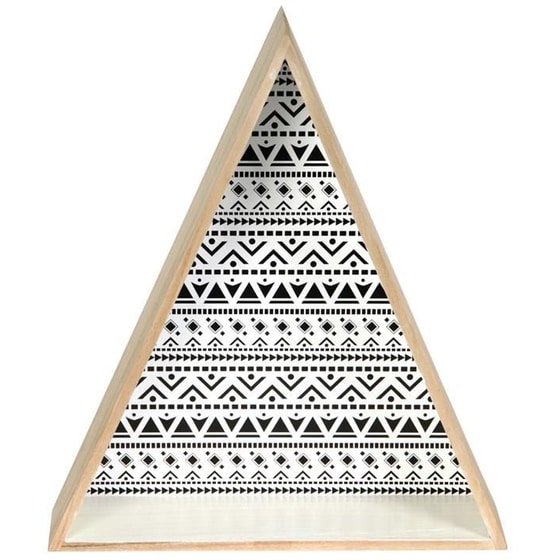 Διακοσμητικά Τρίγωνα Home Deco Factory Ξύλινα Hd4556 44x38x11 cm Σετ 2 Τμχ - Καφέ image 2