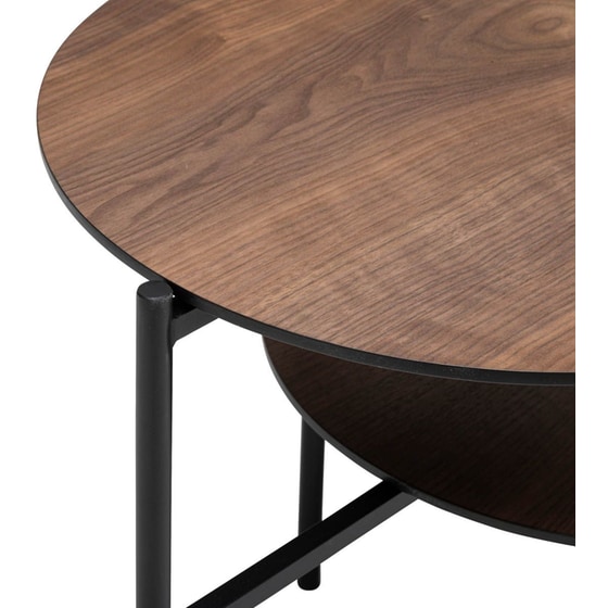 Τραπεζάκι Σαλονιού Spitishop από MDF 118x43.2x48cm - Μαύρο image 2