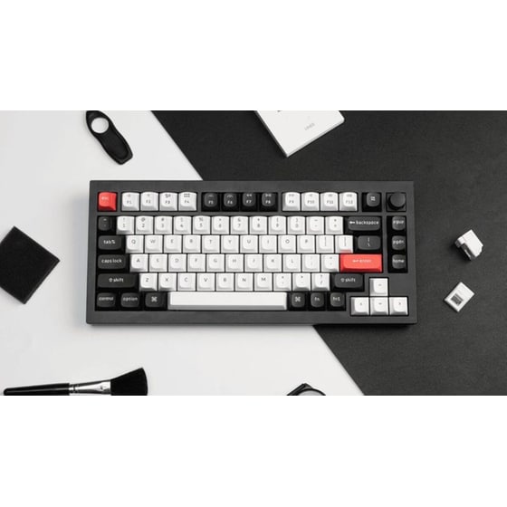 Keychron Q1 HE (Q1H-M1) Gaming Μηχανικό Ασύρματο Bluetooth Πληκτρολόγιο RGB με Magnetic Purple Διακόπτες Μαύρο (US) image 2
