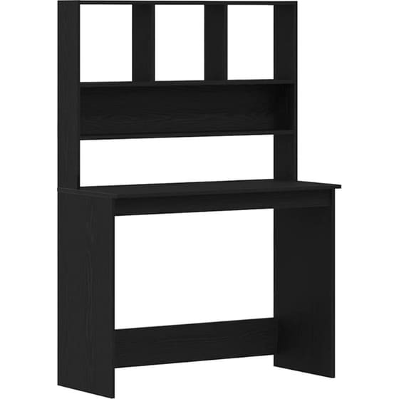 Γραφείο VidaXL με Ράφια από Τεχνητό Ξύλο 102x45x148 cm - Μαύρη Δρυς image 0