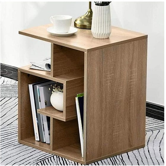 Βοηθητικό Τραπεζάκι Bakaji με 4 Ράφια από Mdf 02839552 45x40x55 cm - Καφέ image 4