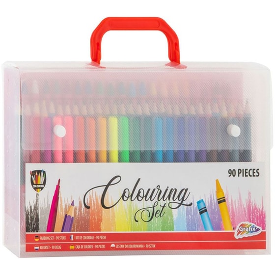 Σετ Ζωγραφικής Grafix&nbsp;Πλαστική&nbsp;Τσάντα (90 Τεμάχια) image 0