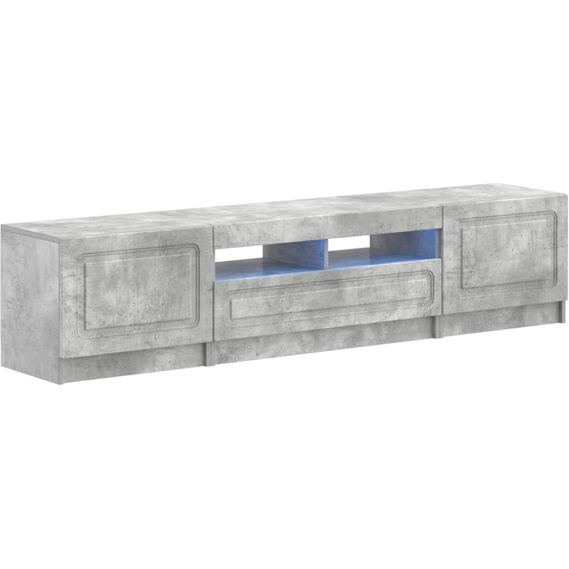 Έπιπλο Τηλεόρασης VidaXL UTRECHT με LED 3 τμχ 179 x 35 x 40 cm - Γκρι Σκυροδέματος