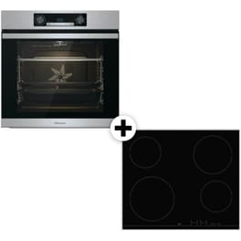 HISENSE BSA65226AX & E6431X 77 Lt Eντοιχιζόμενο Σετ Φούρνος και Εστία Inox